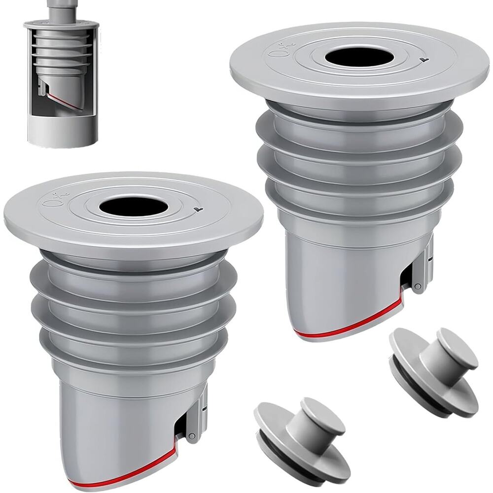 2 Washing Machine Drain Hose Seal, Anti-Odor Floor Plug Sewer Pipe Ring, 45-50MM